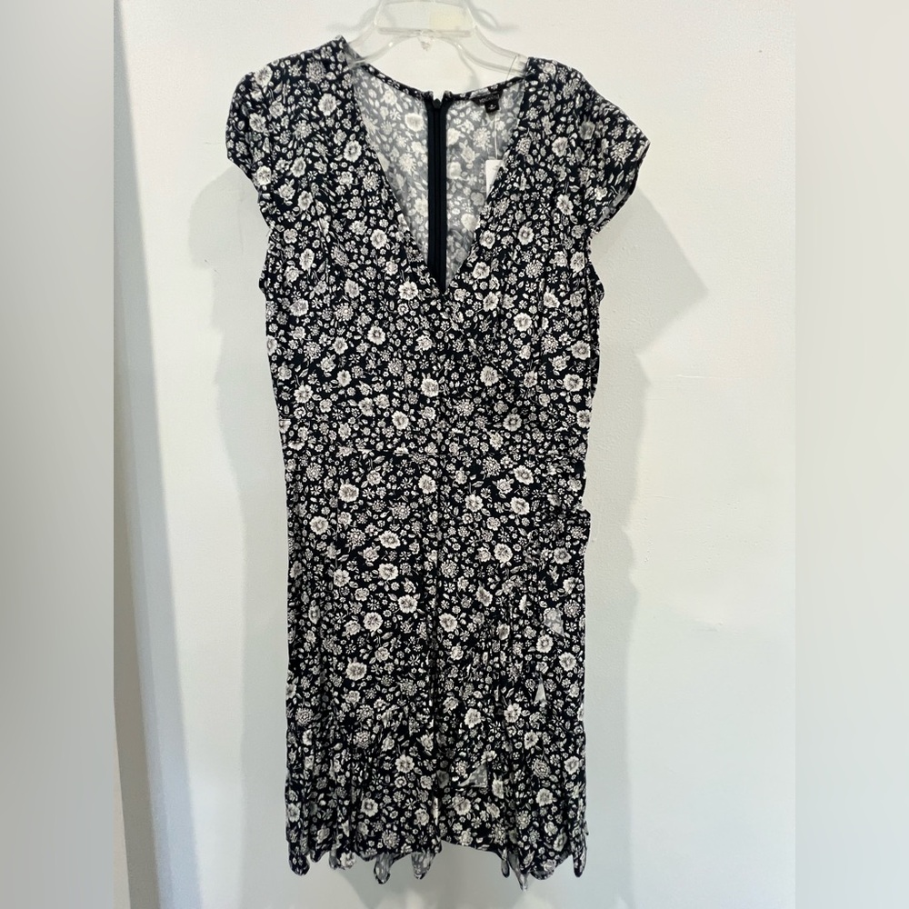 J. Crew Blue and White Floral Mini Dress